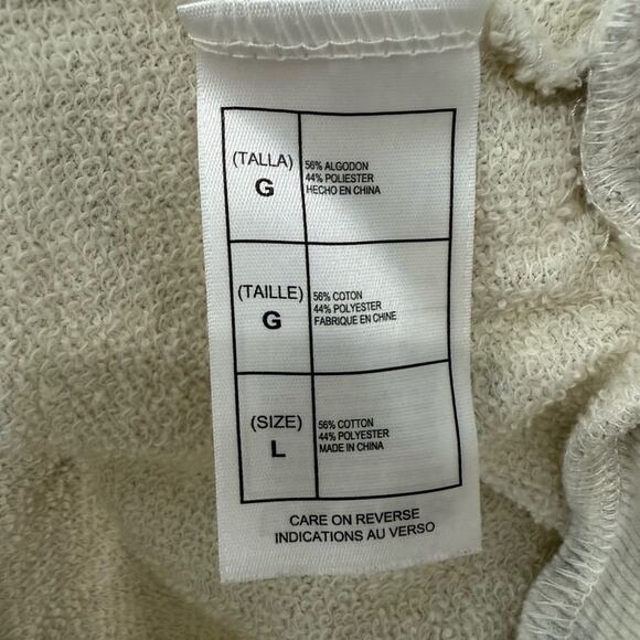 Disney Boutique Large Tinker Bell Glitter Butterfly Floral Gray Sweatshirt - Picture 5 of 5